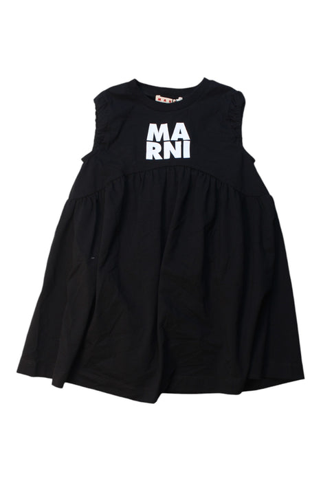 A Black Sleeveless Dresses from Marni in size 6T for girl. (Front View)