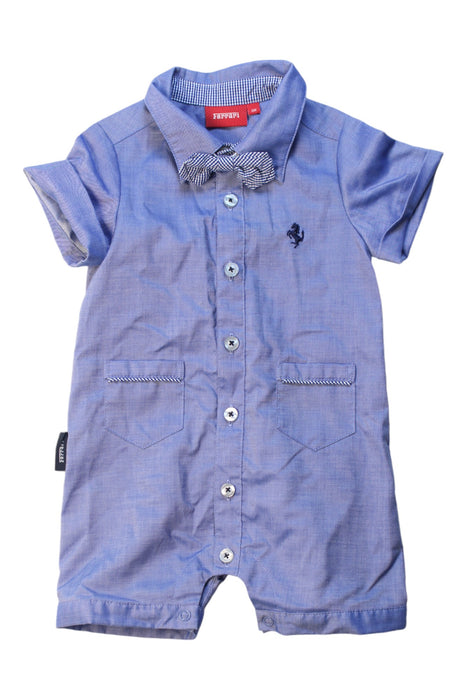 A Blue Short Sleeve Rompers from Ferrari in size 3-6M for boy. (Front View)