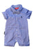 A Blue Short Sleeve Rompers from Ferrari in size 3-6M for boy. (Front View)