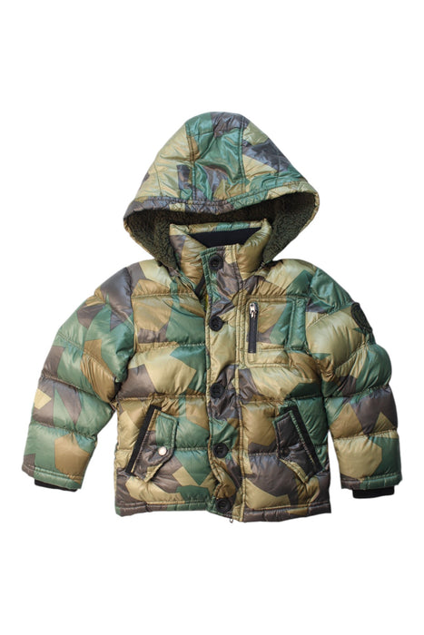 A Multicolour Puffer/Quilted Jackets from Diesel in size 4T for boy. (Front View)