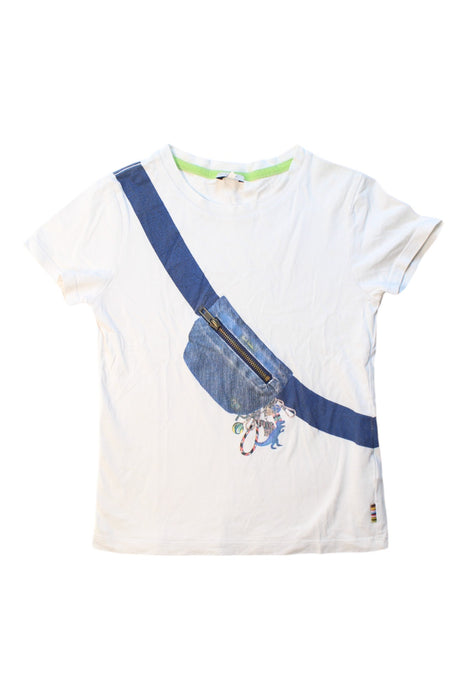 A White Short Sleeve T Shirts from Paul Smith in size 6T for boy. (Front View)