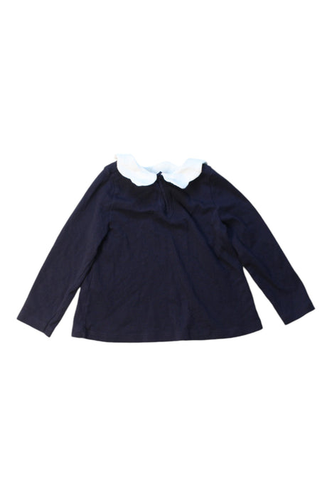 A Navy Long Sleeve Tops from Petit Bateau in size 18-24M for girl. (Back View)