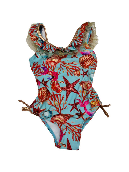 A Multicolour Swimsuits from Flapdoodles in size 2T for girl. (Front View)