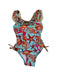 A Multicolour Swimsuits from Flapdoodles in size 2T for girl. (Front View)