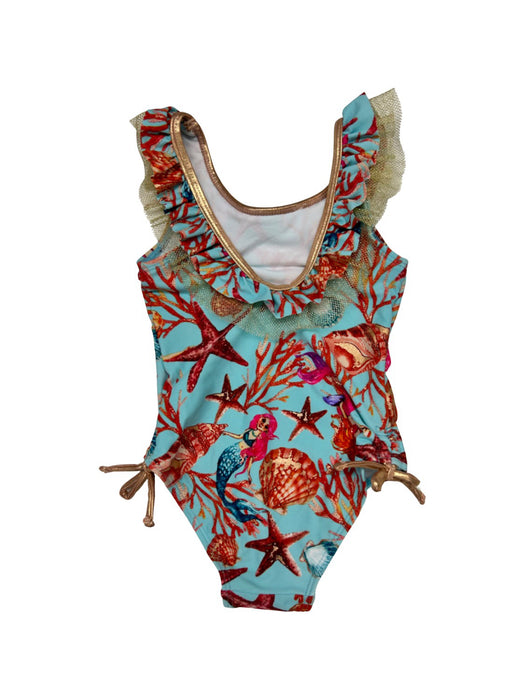 A Multicolour Swimsuits from Flapdoodles in size 2T for girl. (Back View)