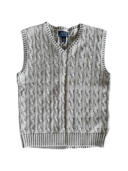 A Grey Sweater Vests from Polo Ralph Lauren in size 7Y for boy. (Front View)