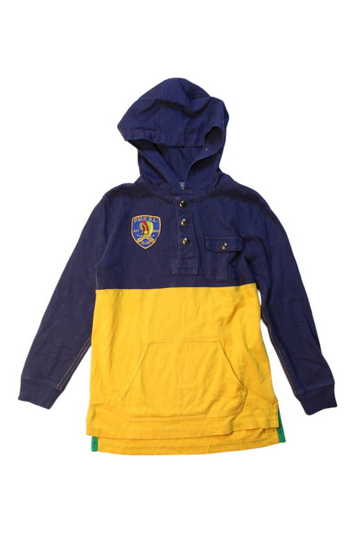 A Navy Hooded Sweatshirts from Polo Ralph Lauren in size 7Y for boy. (Front View)