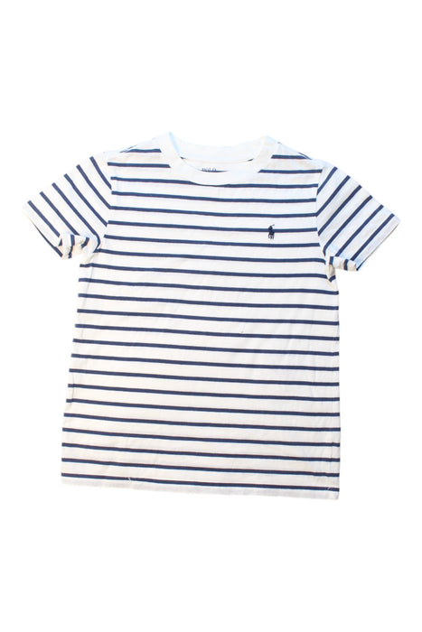 A Blue Short Sleeve T Shirts from Polo Ralph Lauren in size 6T for boy. (Front View)