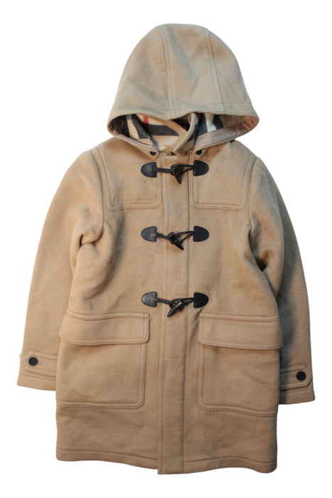 A Beige Coats from Burberry in size 12Y for girl. (Front View)