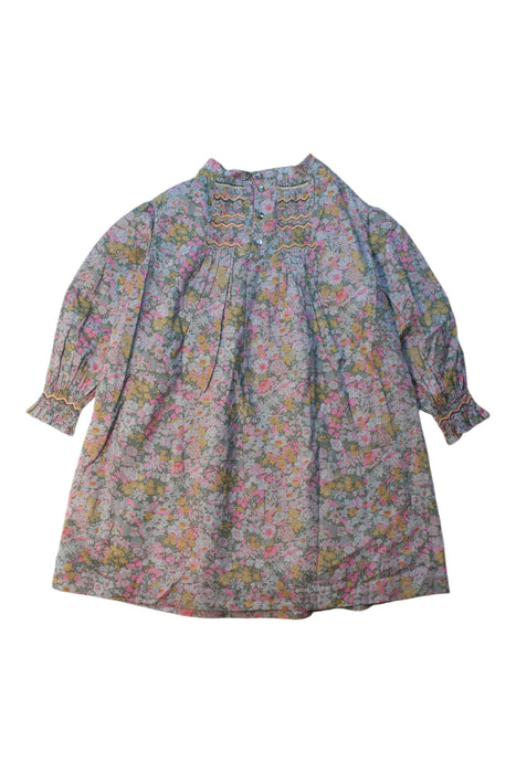 A Multicolour Long Sleeve Dresses from Bonpoint in size 4T for girl. (Back View)