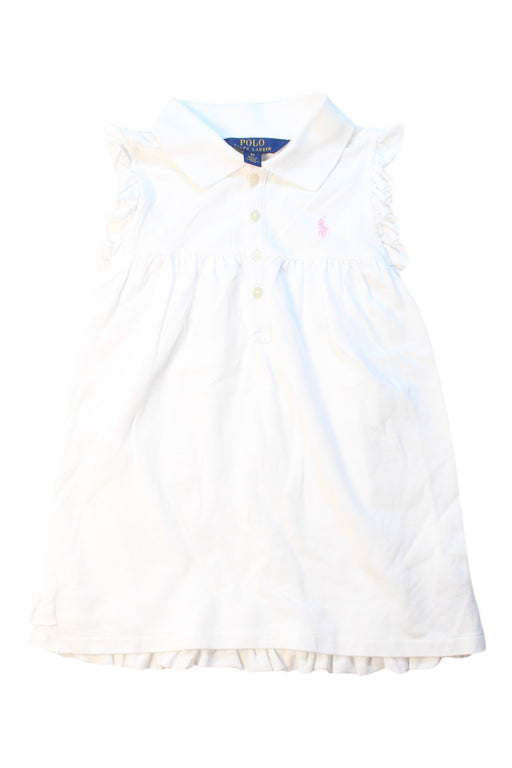 A White Sleeveless Dresses from Polo Ralph Lauren in size 6T for girl. (Front View)