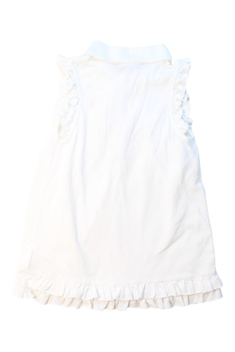 A White Sleeveless Dresses from Polo Ralph Lauren in size 6T for girl. (Back View)