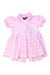 A Pink Short Sleeve Dresses from Young Versace in size 6-12M for girl. (Front View)