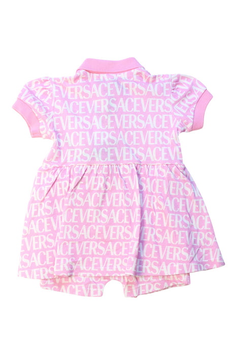 A Pink Short Sleeve Dresses from Young Versace in size 6-12M for girl. (Back View)