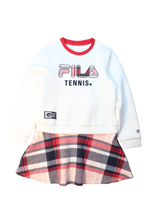 A Blue Sweater Dresses from Fila in size 10Y for girl. (Front View)