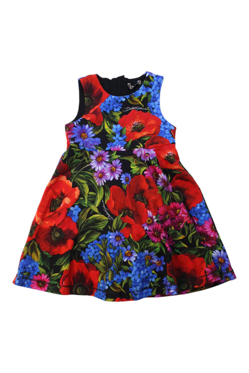 A Multicolour Sleeveless Dresses from Dolce & Gabbana in size 12-18M for girl. (Front View)