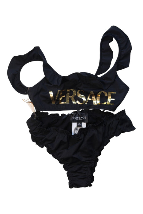 A Black Bikinis from Young Versace in size 8Y for girl. (Front View)