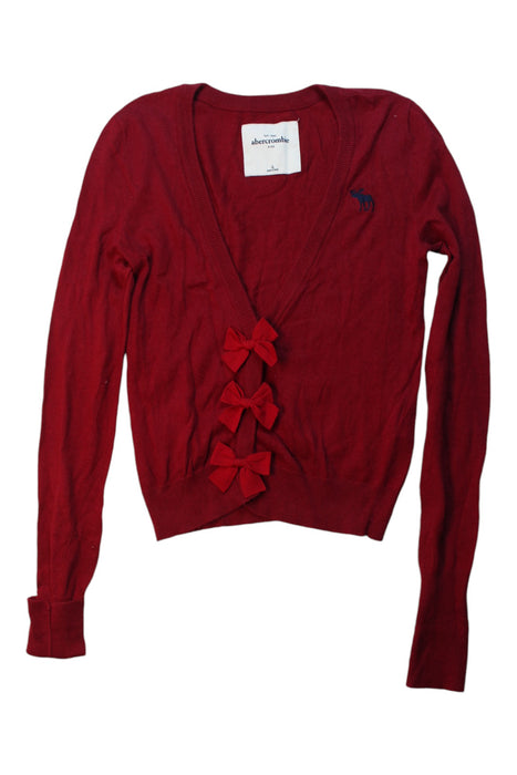 A Burgundy Cardigans from Abercrombie & Fitch in size 14Y for girl. (Front View)