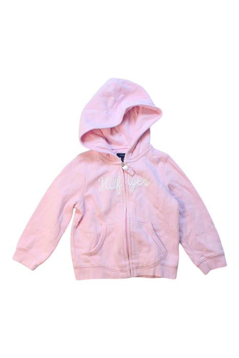 A Pink Lightweight Jackets from Tommy Hilfiger in size 18-24M for girl. (Front View)