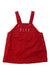 A Red Overall Dresses from ELLE in size 2T for girl. (Front View)