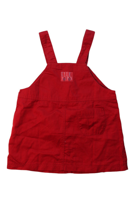 A Red Overall Dresses from ELLE in size 2T for girl. (Back View)