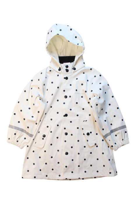 A White Rain Jackets from Polarn O. Pyret in size 4T for girl. (Front View)