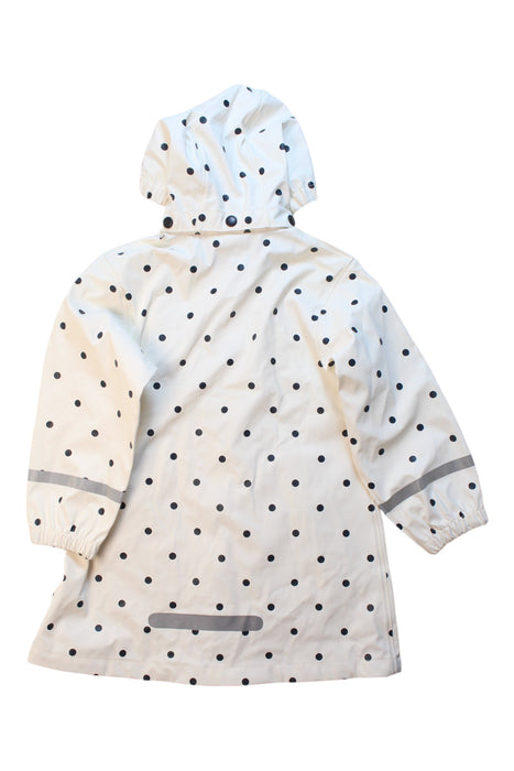 A White Rain Jackets from Polarn O. Pyret in size 4T for girl. (Back View)