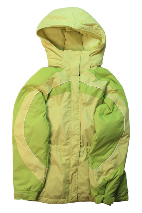 A Green Ski Jackets from Columbia in size 10Y for boy. (Front View)