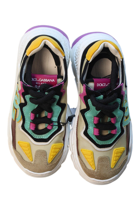 A Multicolour Sneakers from Dolce & Gabbana in size 4T for girl. (Back View)