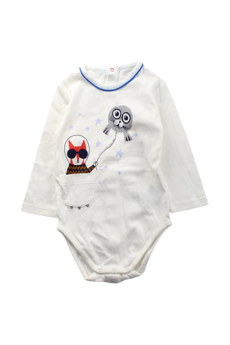 A White Long Sleeve Bodysuits from Little Marc Jacobs in size 6-12M for neutral. (Front View)