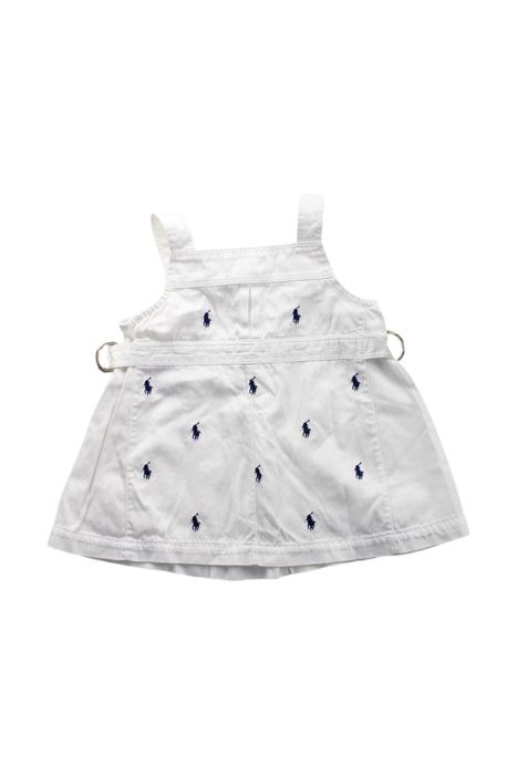 A White Overall Dresses from Ralph Lauren in size 3-6M for girl. (Back View)