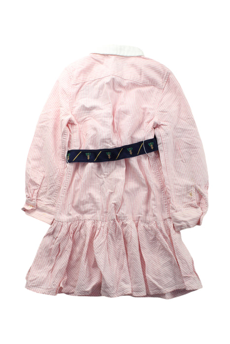 A Pink Long Sleeve Dresses from Ralph Lauren in size 5T for girl. (Back View)