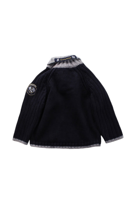 A Navy Capes & Ponchos from Jacadi in size 6-12M for neutral. (Back View)