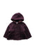 A Burgundy Coats from Petit Bateau in size 6-12M for neutral. (Front View)