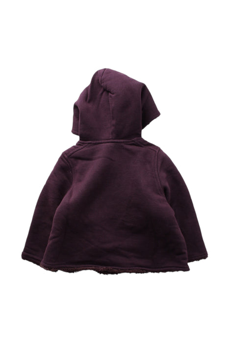 A Burgundy Coats from Petit Bateau in size 6-12M for neutral. (Back View)