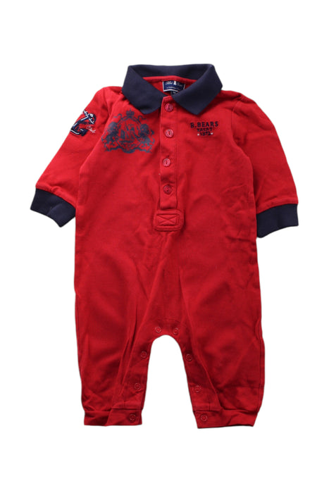 A Red Long Sleeve Jumpsuits from Nicholas & Bears in size 3-6M for boy. (Front View)