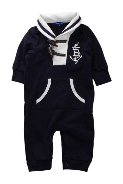 A Navy Long Sleeve Jumpsuits from Nicholas & Bears in size 3-6M for neutral. (Front View)