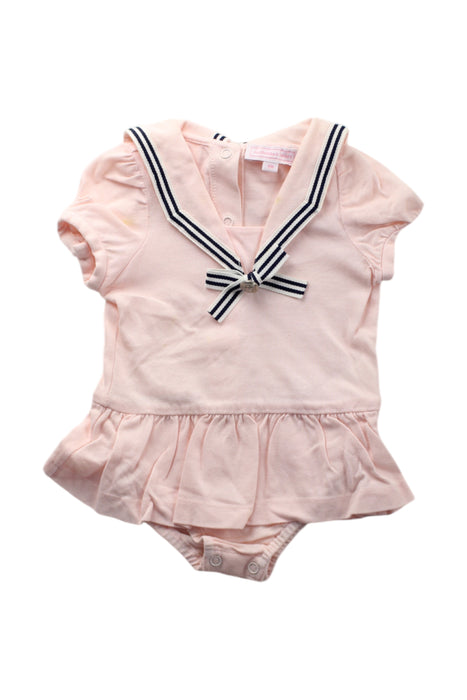 A Pink Short Sleeve Bodysuits from Nicholas & Bears in size 3-6M for girl. (Front View)