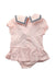 A Pink Short Sleeve Bodysuits from Nicholas & Bears in size 3-6M for girl. (Back View)