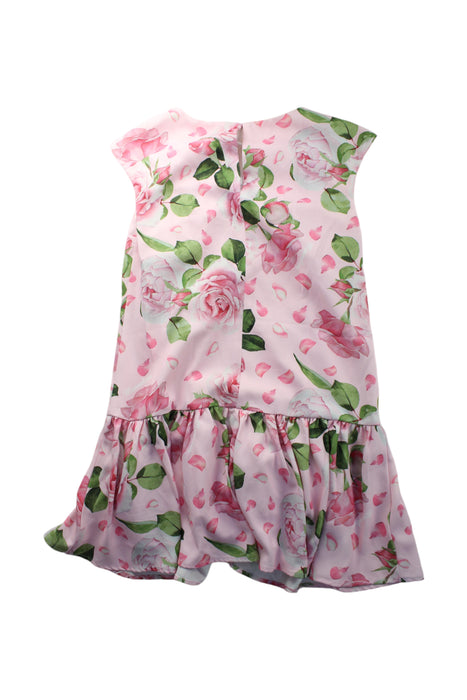 A Pink Short Sleeve Dresses from Monnalisa in size 14Y for girl. (Back View)