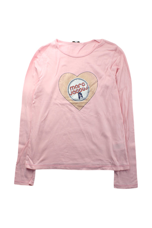 A Pink Long Sleeve T Shirts from Little Marc Jacobs in size 12Y for girl. (Front View)