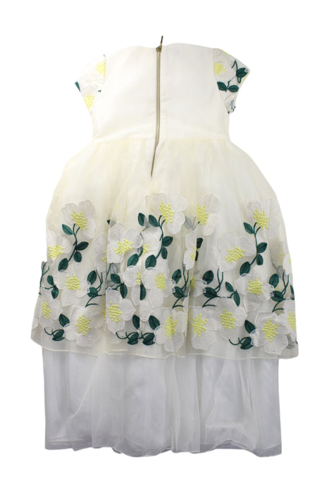 A White Short Sleeve Dresses from Graci in size 8Y for girl. (Back View)