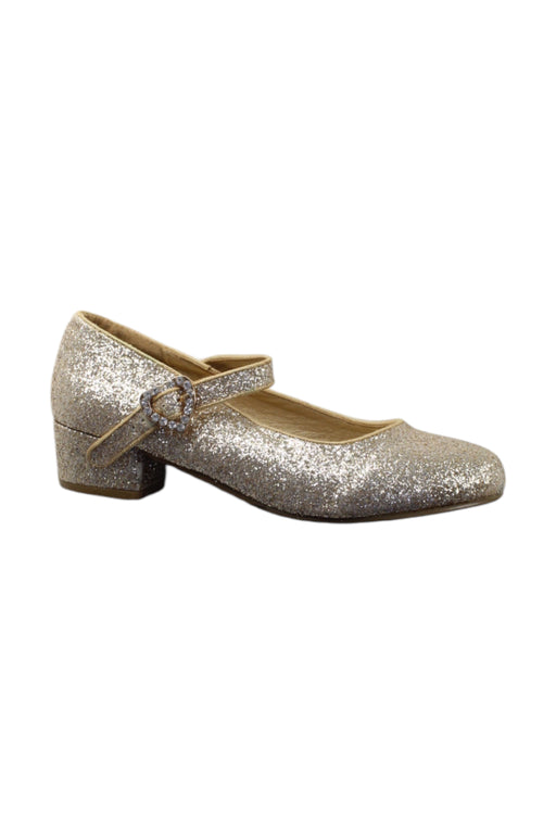 A Silver Dress Shoes from Angel's Face in size 10Y for girl. (Front View)