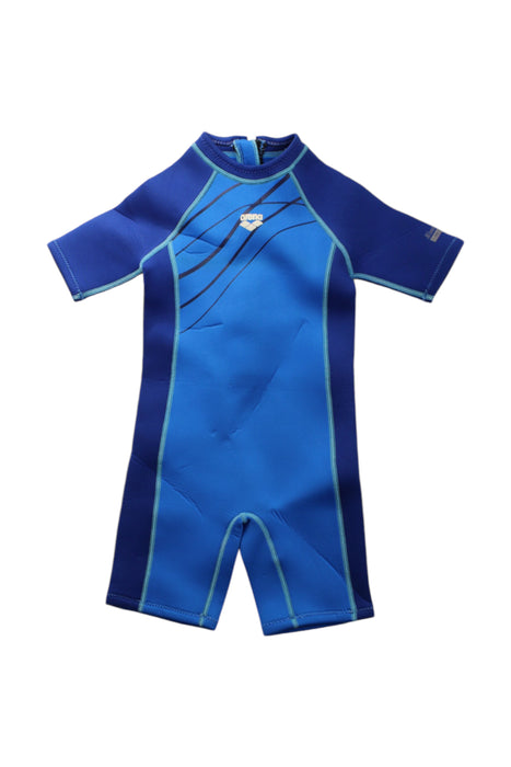 A Blue Wetsuits from Arena in size 4T for neutral. (Front View)