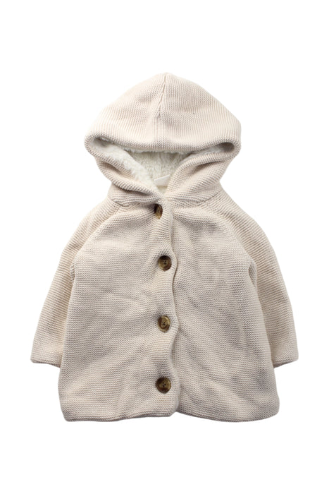 A Beige Coats from Seed in size 6-12M for neutral. (Front View)