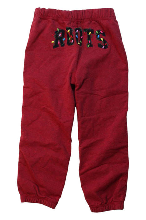 A Red Sweatpants from Roots in size 4T for girl. (Back View)