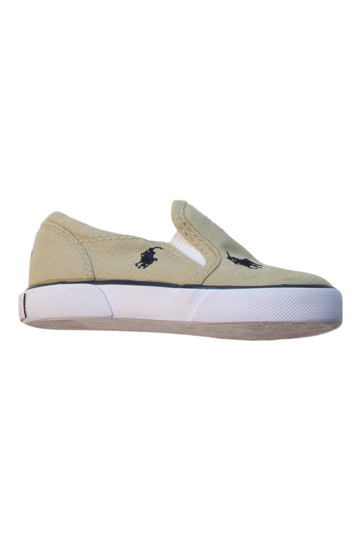 A Beige Slip Ons from Polo Ralph Lauren in size 12-18M for boy. (Front View)