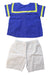 A Blue Shorts Sets from Retykle in size 3T for girl. (Back View)