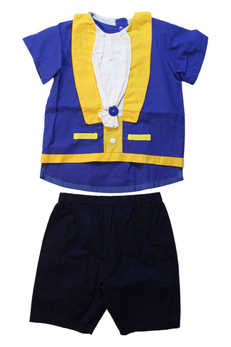 A Blue Shorts Sets from Retykle in size 4T for boy. (Front View)