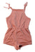 A Pink Sleeveless Rompers from Crewcuts in size 4T for girl. (Back View)